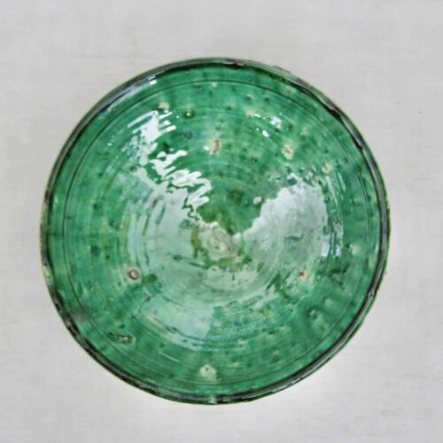 Tamegroute skål, grøn- POT, 23 cm