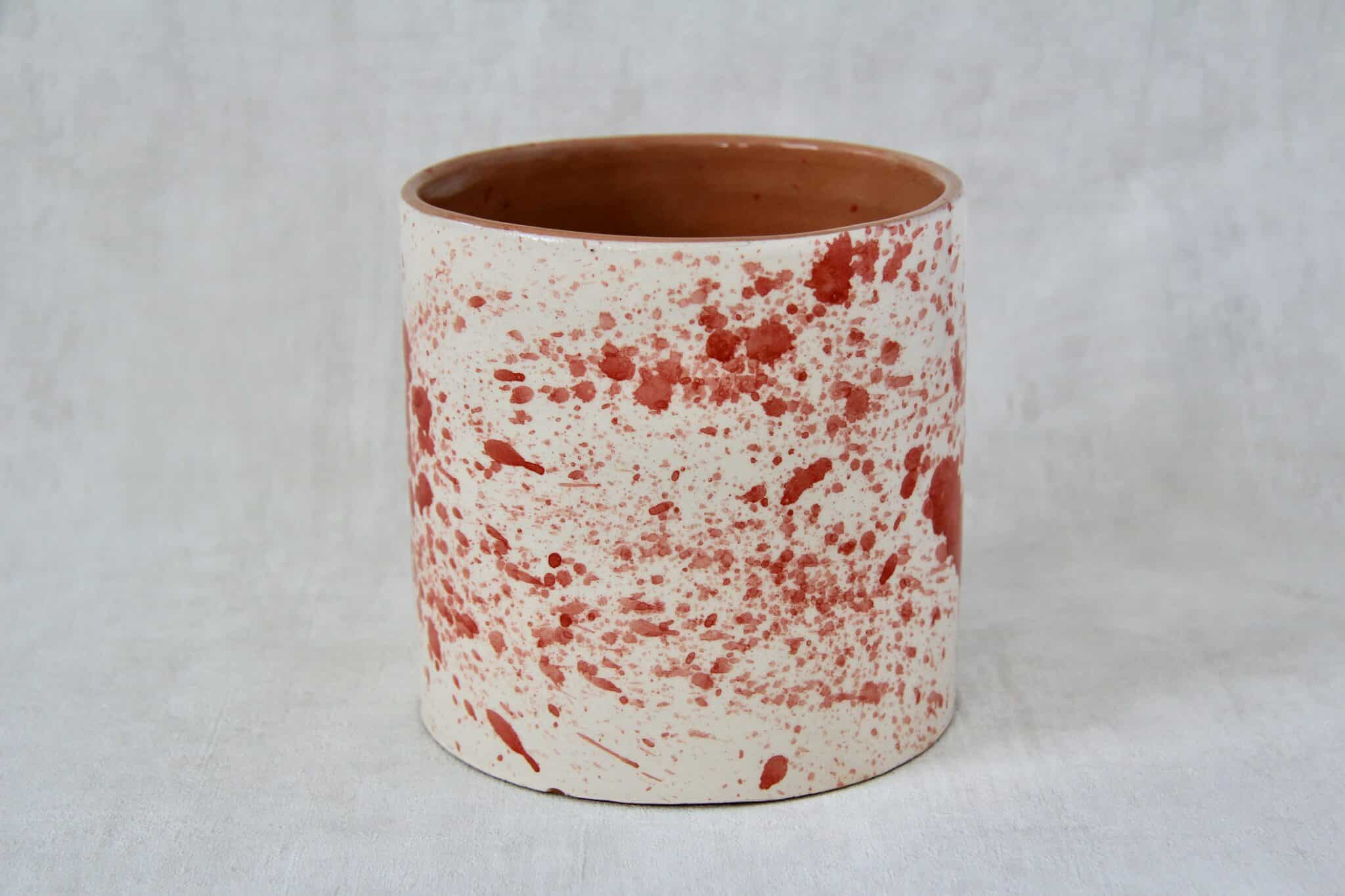 Marokkansk krukke/vase- VASI- rød splash 2 Marokkansk krukke/vase- VASI- rød splash - Image 2