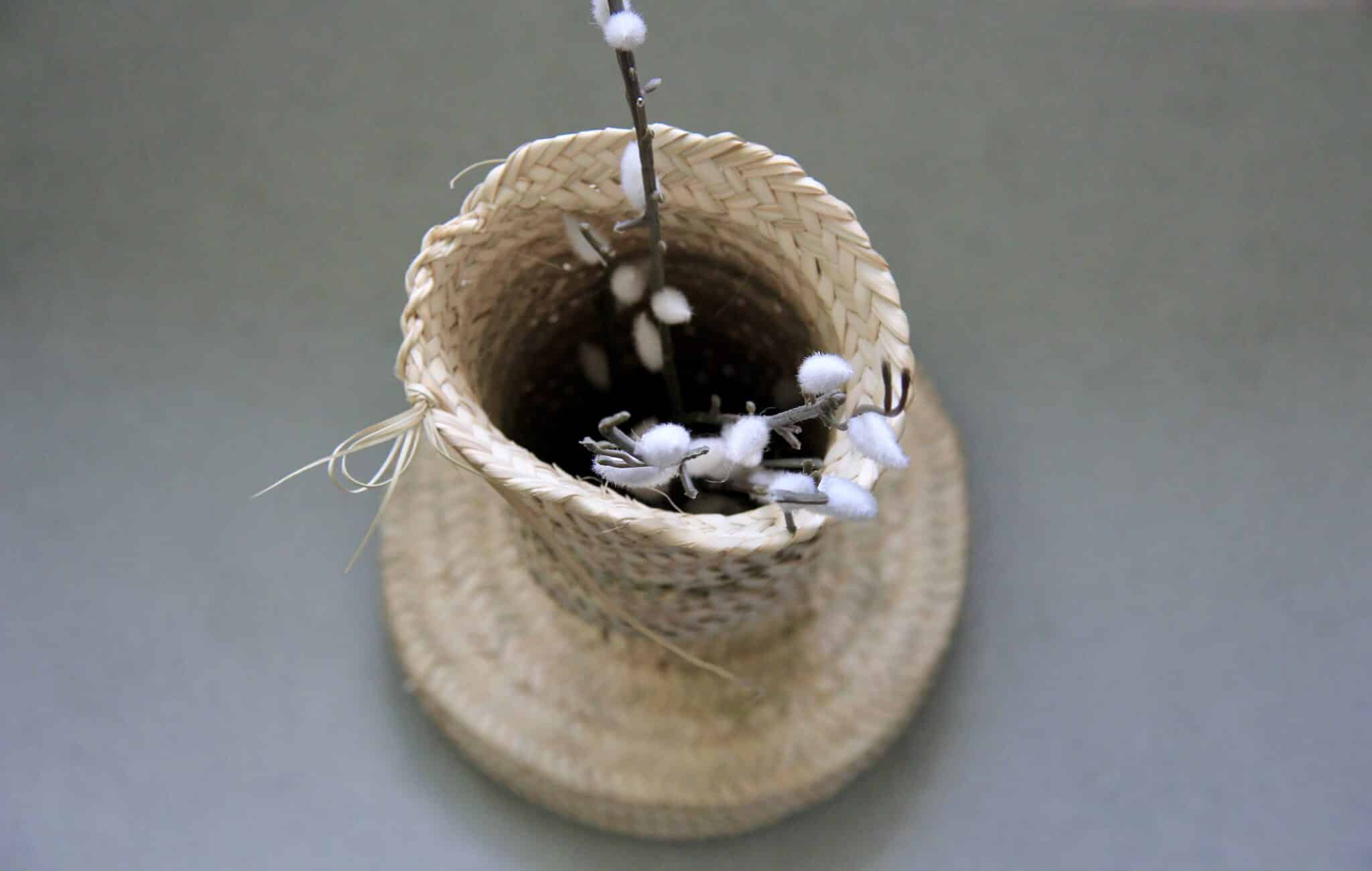 Raffia gulv vase - natur 1 Raffia gulv vase - natur