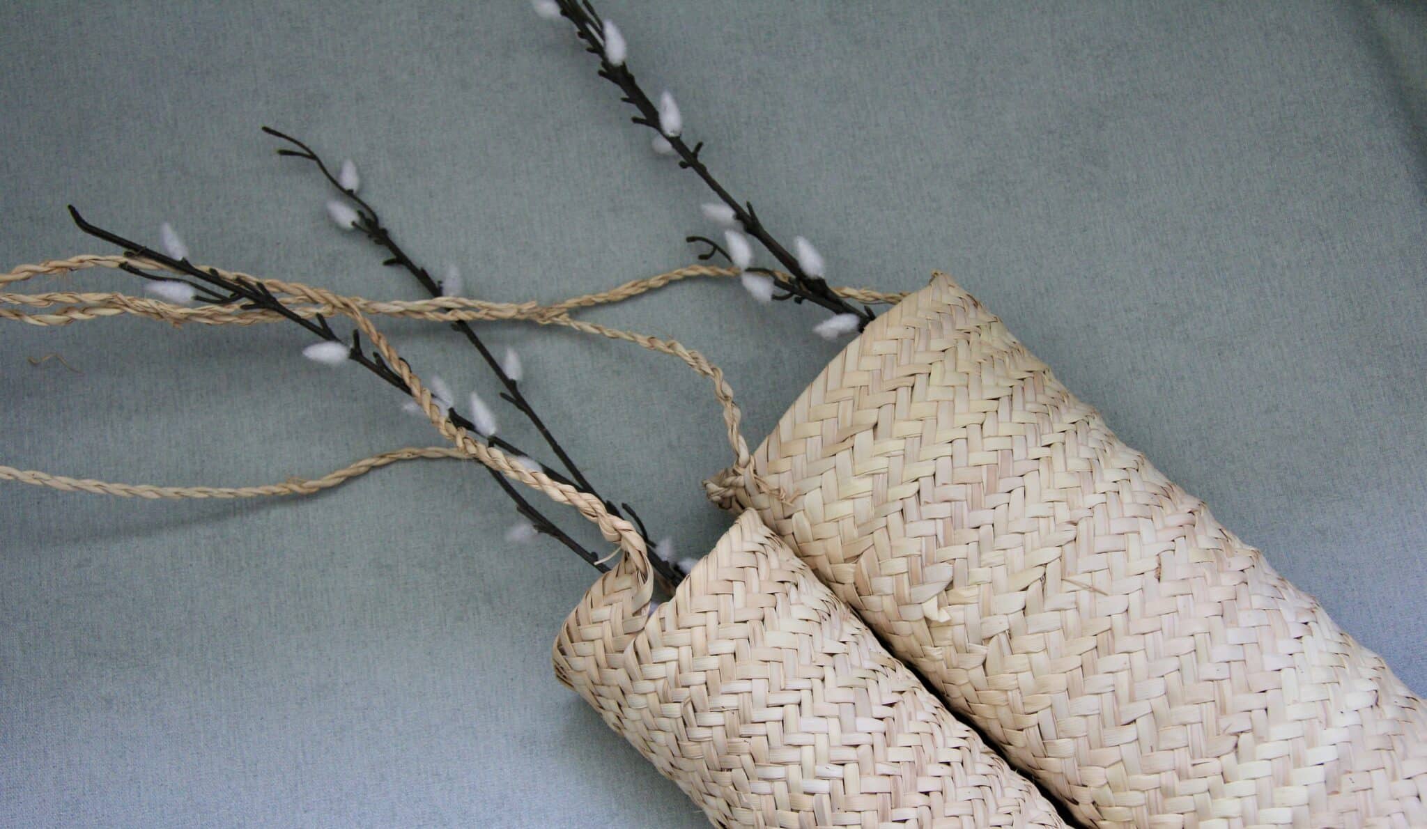 Raffia kurv til ophæng - POT 2 Raffia kurv til ophæng - POT - Image 2