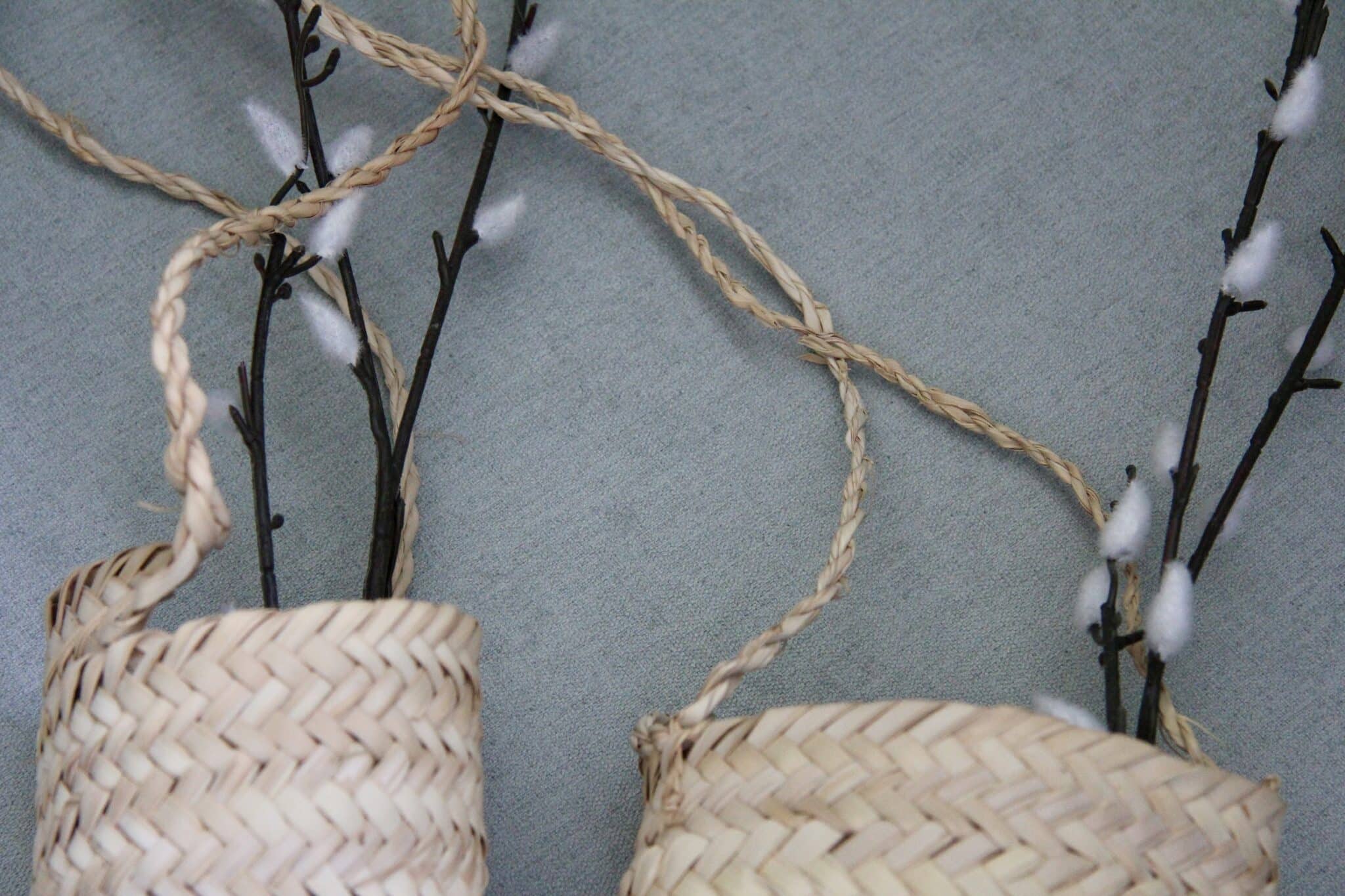 Raffia kurv til ophæng - POT 3 Raffia kurv til ophæng - POT - Image 3