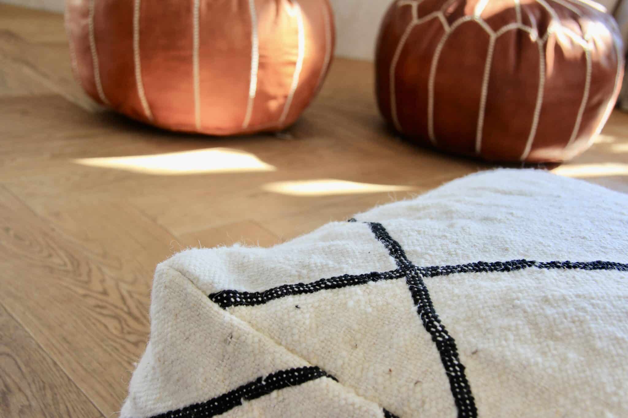 Marokkansk gulvpude i Kelim- Beni Ouarain 4 Marokkansk gulvpude i Kelim- Beni Ouarain - Image 4