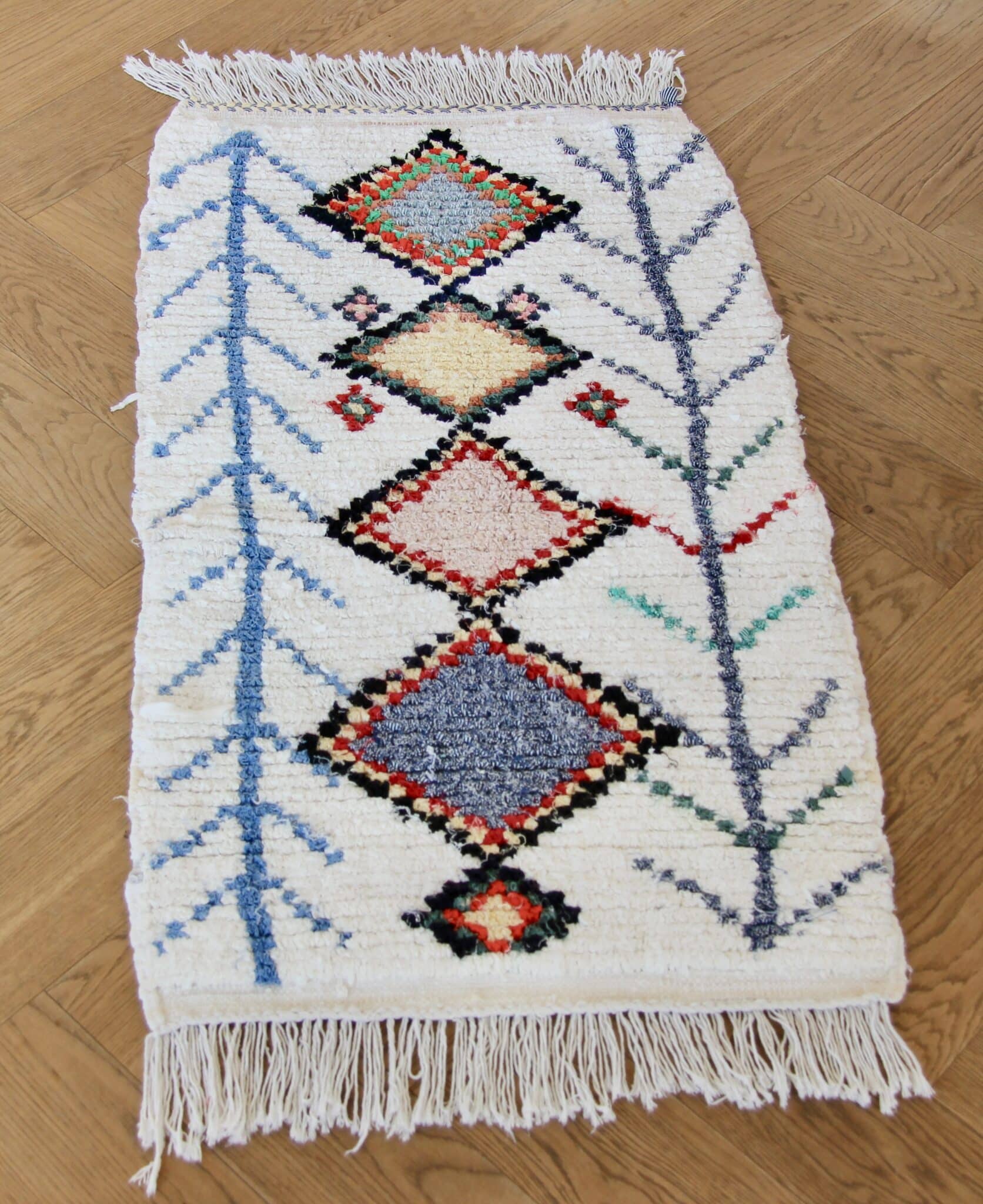 Boucherouite tæppe - 65 x 115 cm 2 Boucherouite tæppe - 65 x 115 cm - Image 2