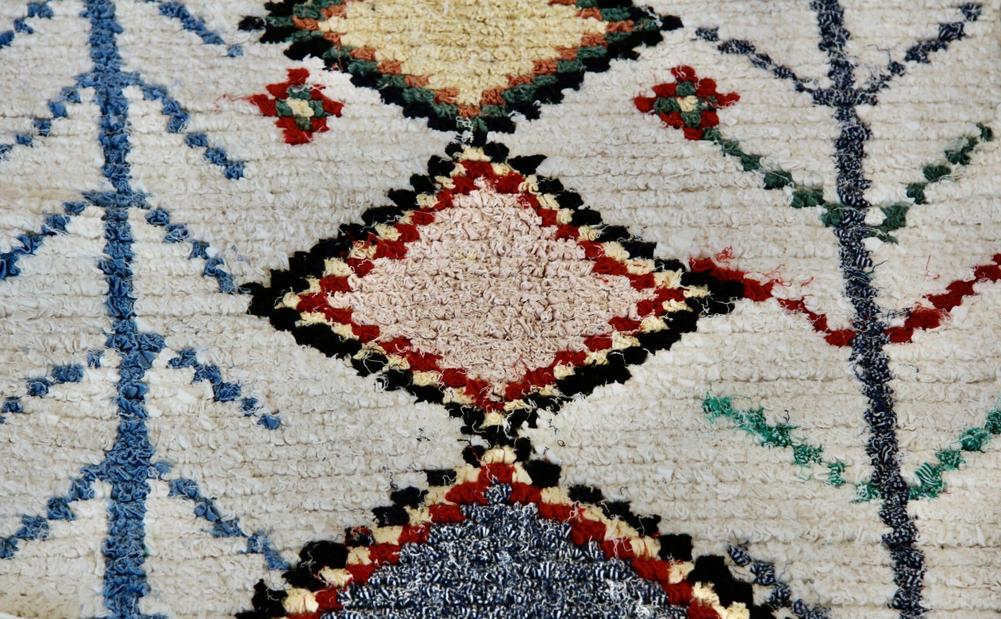 Boucherouite tæppe - 65 x 115 cm 1 Boucherouite tæppe - 65 x 115 cm