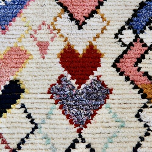 Boucherouite tæppe 80 x 132 cm