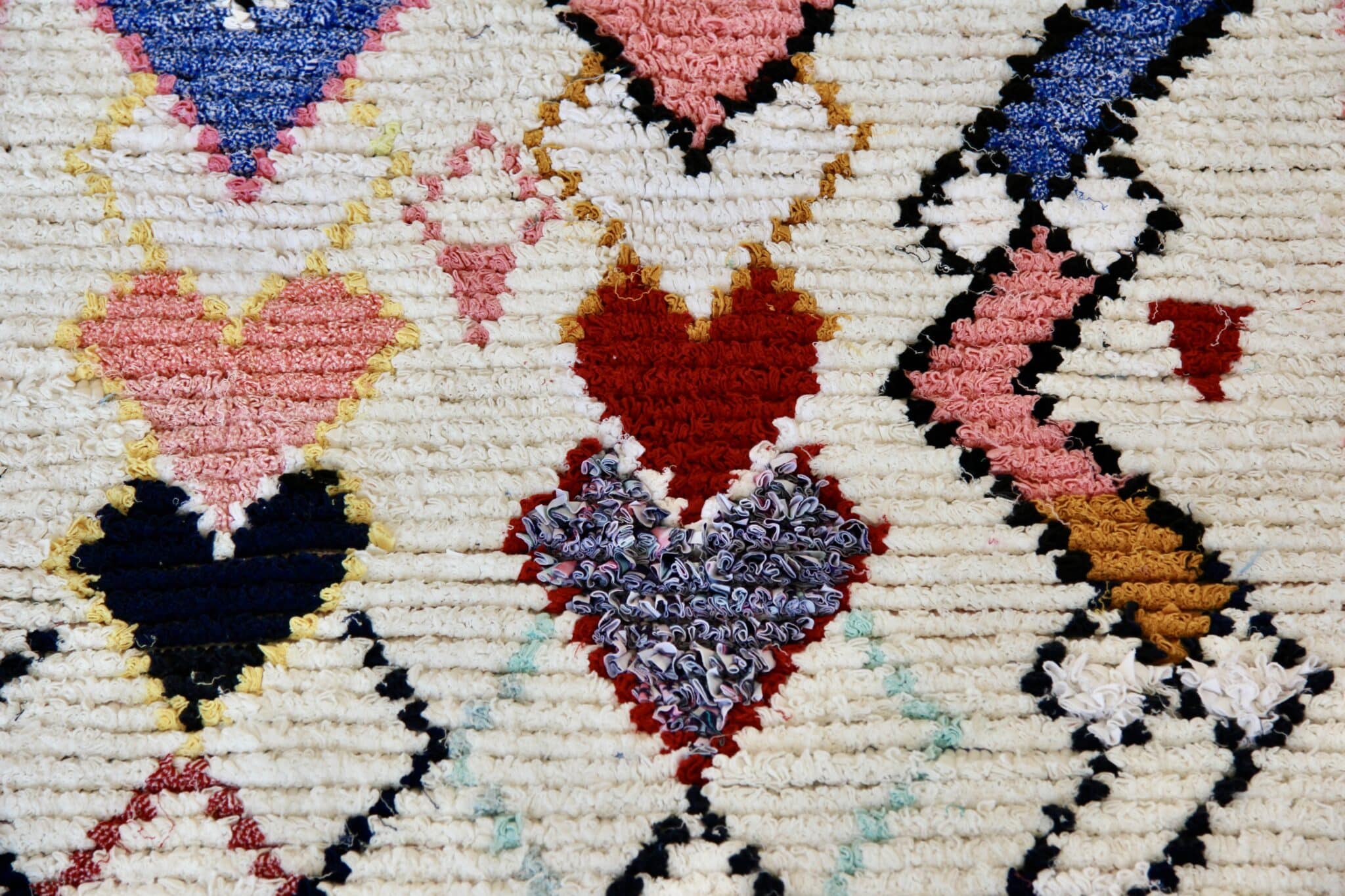 Boucherouite tæppe 80 x 132 cm 1 Boucherouite tæppe 80 x 132 cm