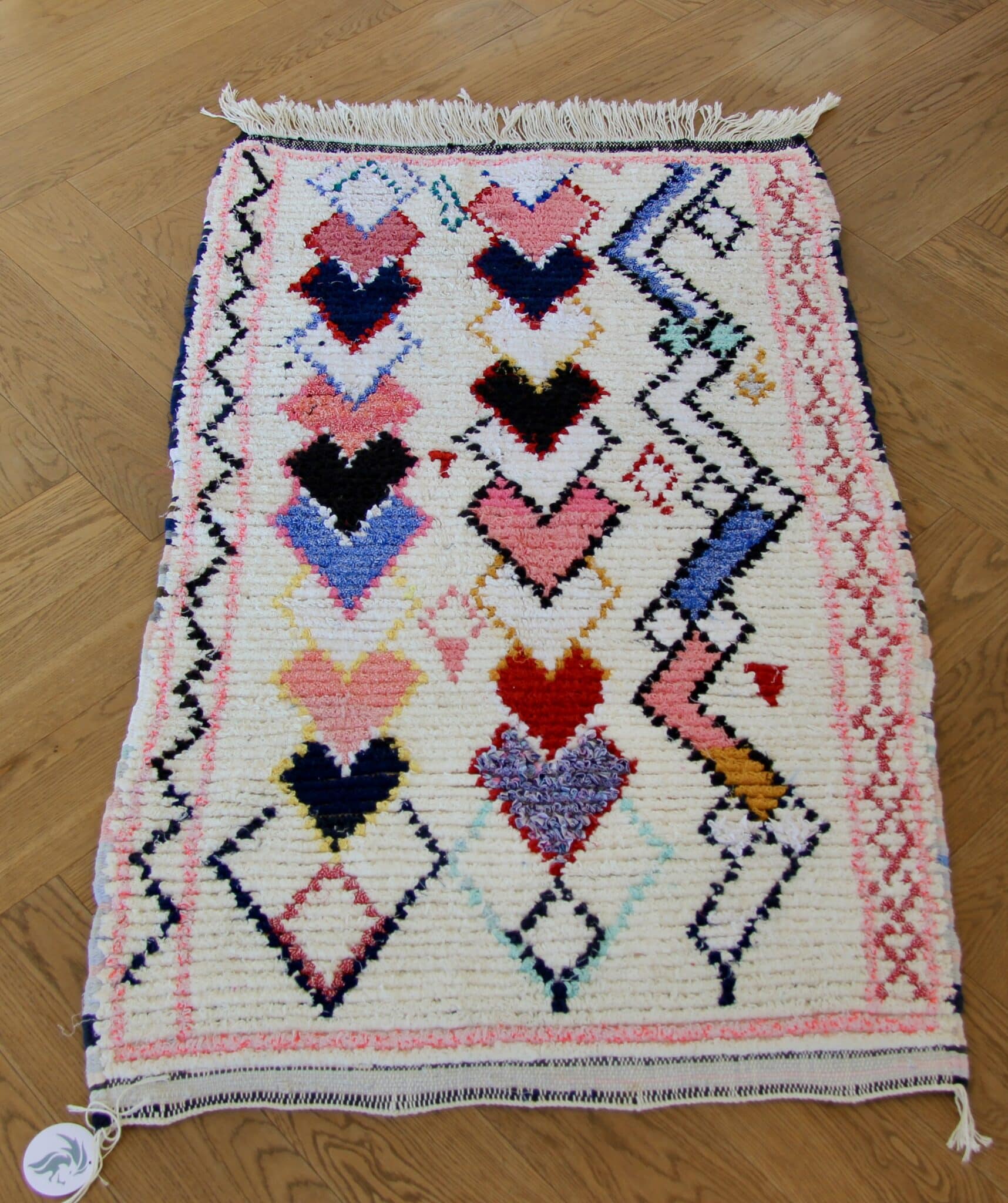 Boucherouite tæppe 80 x 132 cm 2 Boucherouite tæppe 80 x 132 cm - Image 2