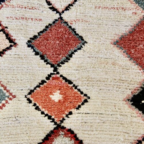 Boucherouite tæppe 102 x 136 cm